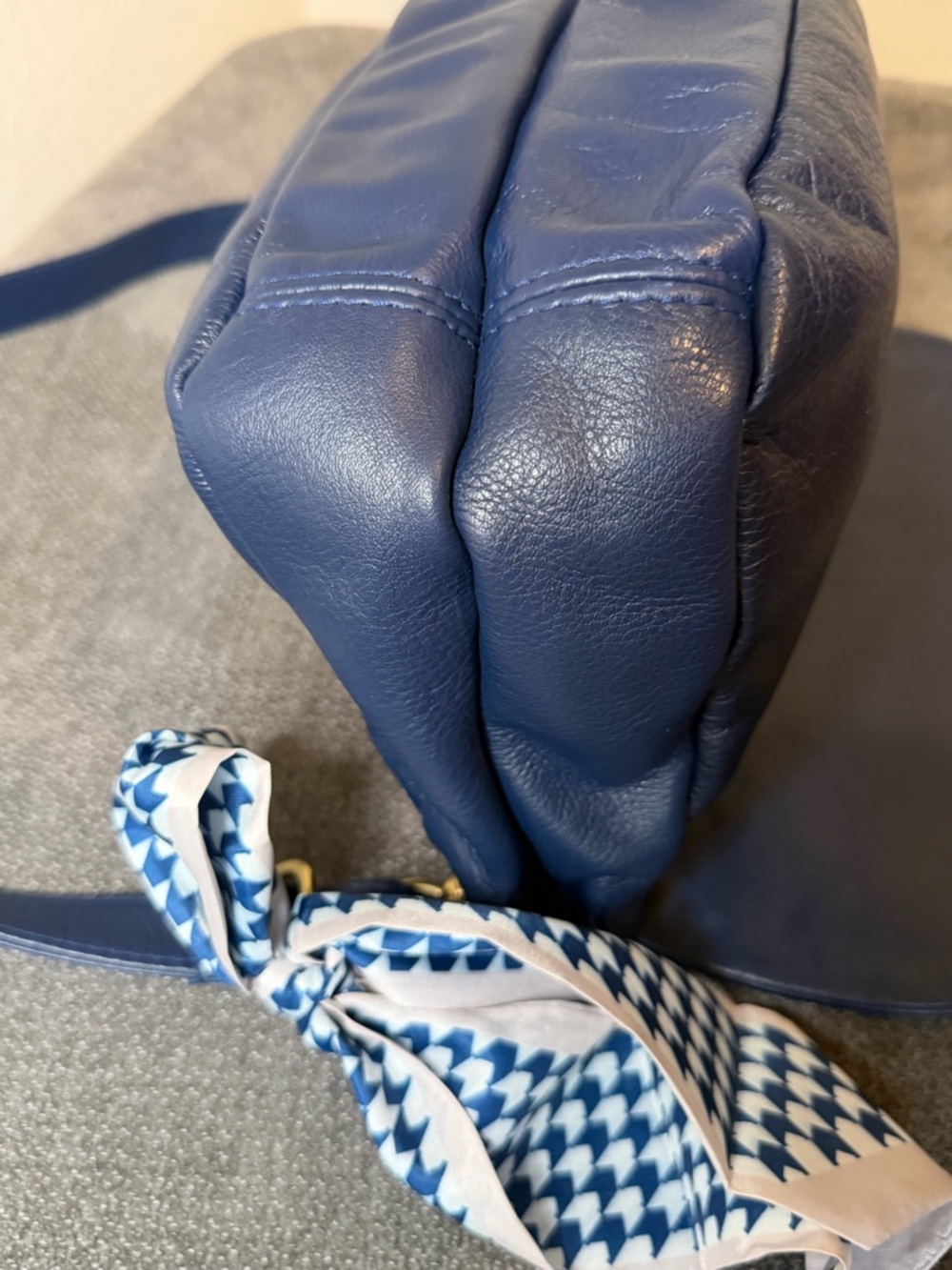 The SAS Olivia vintage Navy blue shoulder handbag - Picture 6 of 11